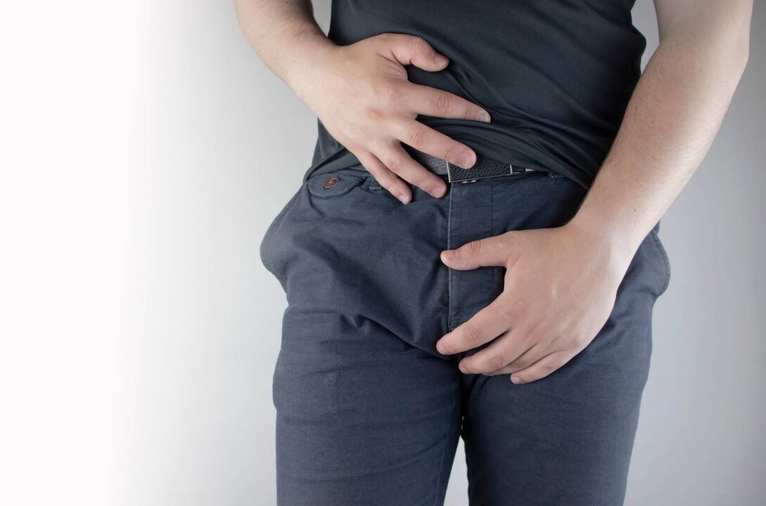 Dolor en la ingle con prostatitis y tratamiento con cápsulas UROSAF